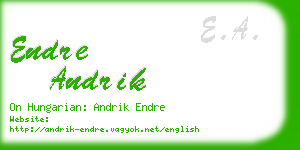 endre andrik business card